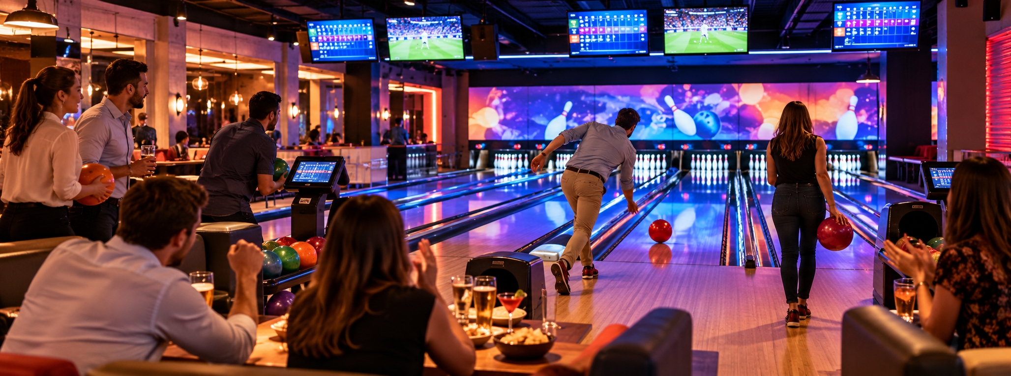 Soirée bowling d'entreprise avec challenge et animation team building