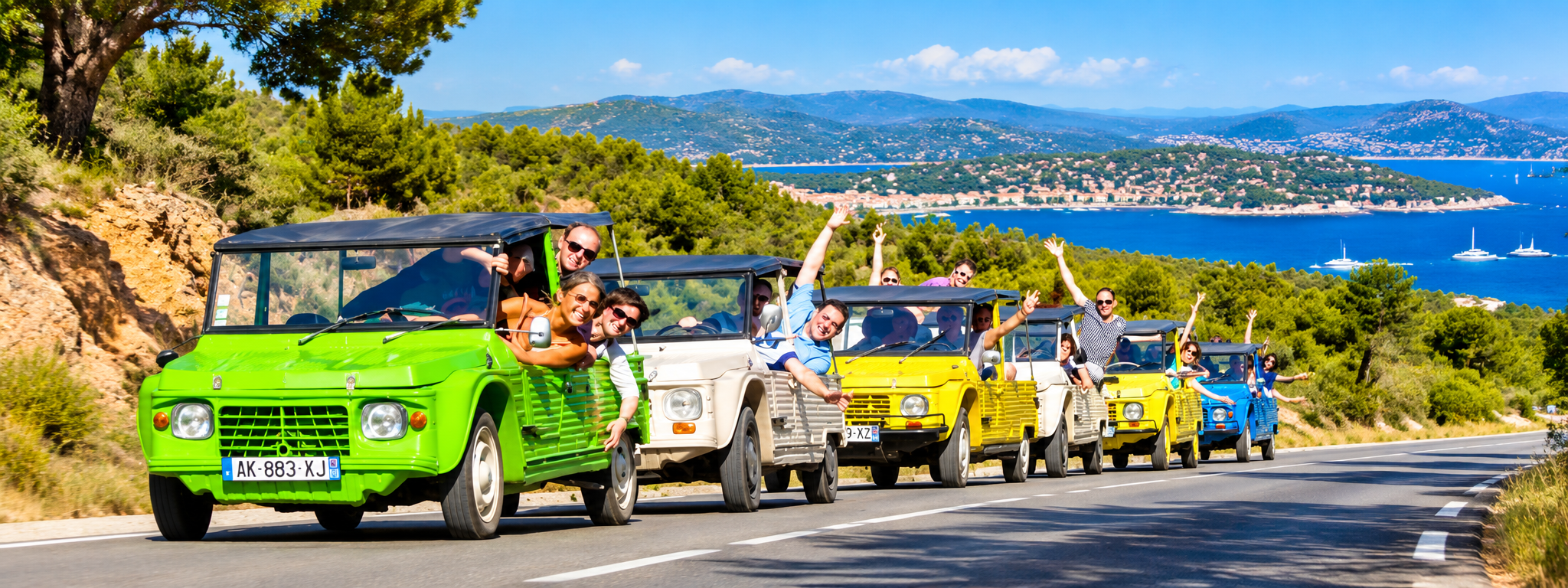 Rallye en Méhari lors d'un team building à Saint-Tropez