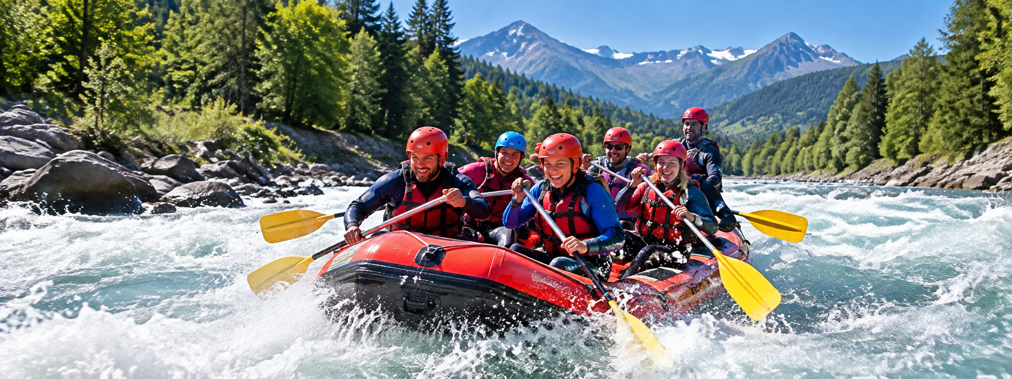 Activité rafting lors d'un séminaire d'entreprise à Évian-les-Bains