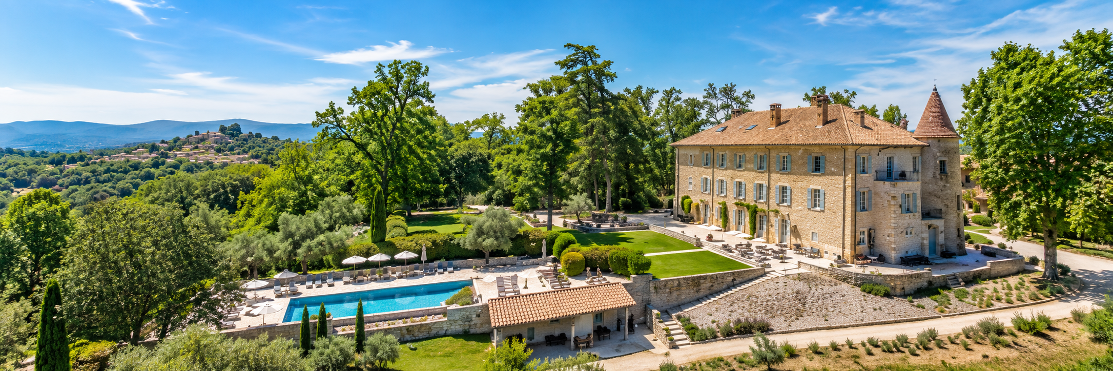Illustration d'un domaine de charme en Provence pour un séminaire de direction dans la Drôme